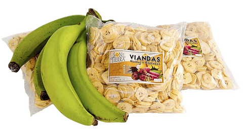 Plátano vianda pelado y troceado (en rodajas)