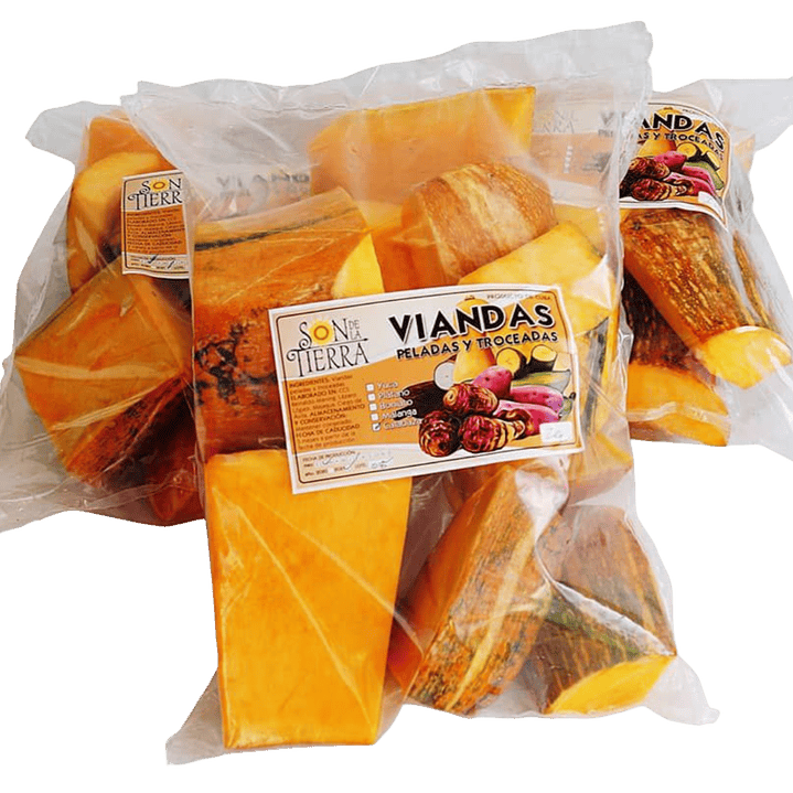 Calabaza pelada y troceada 1