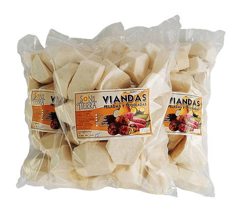 Malanga pelada y troceada