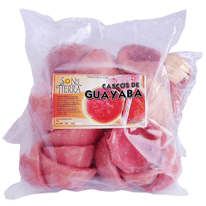 Guayaba pelada y troceada en cascos 1