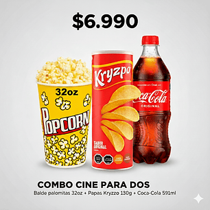 COMBO CINE PARA 2 PERSONAS