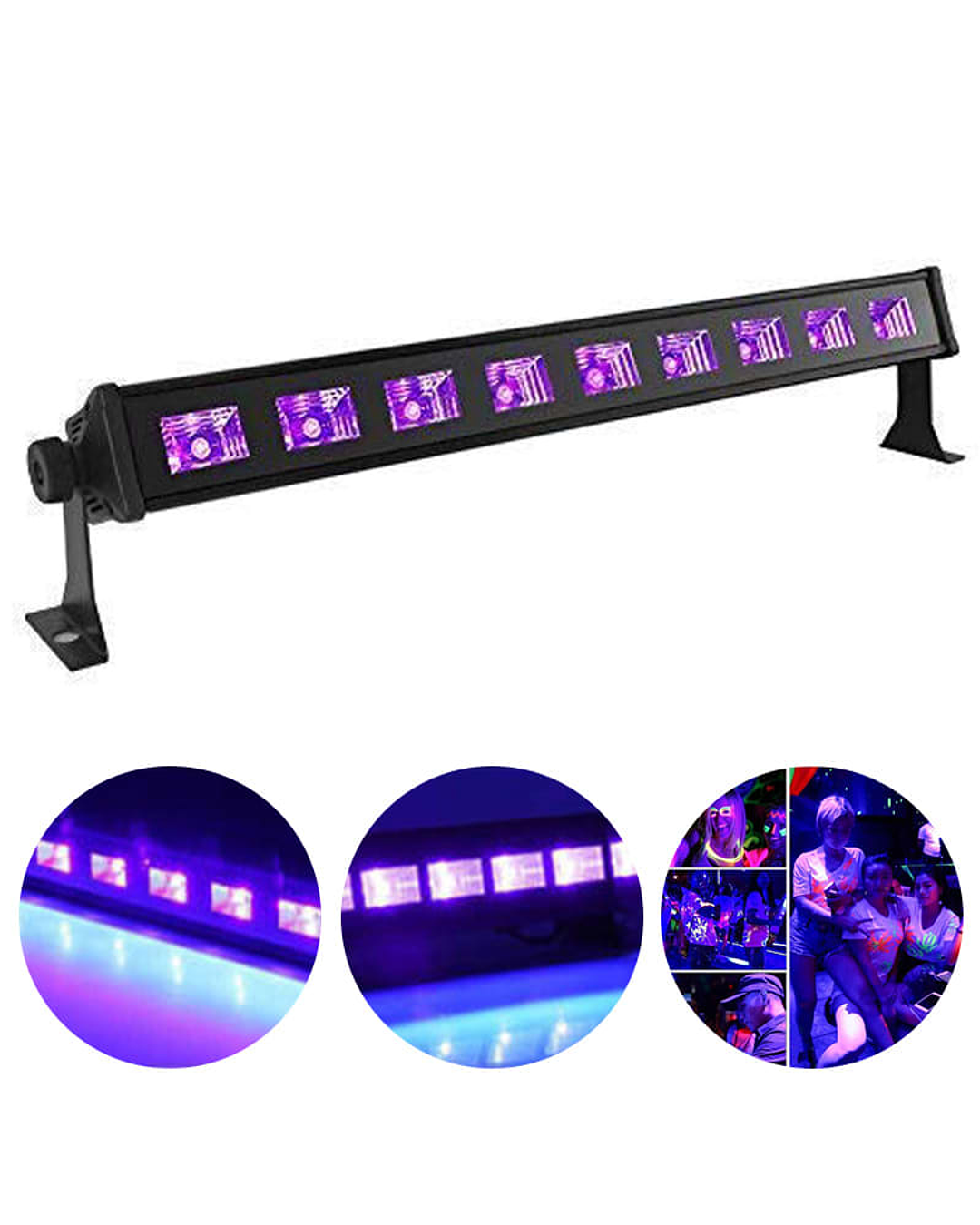 Barra de luz UV LED (discotecas, cumpleaños, decoración d...