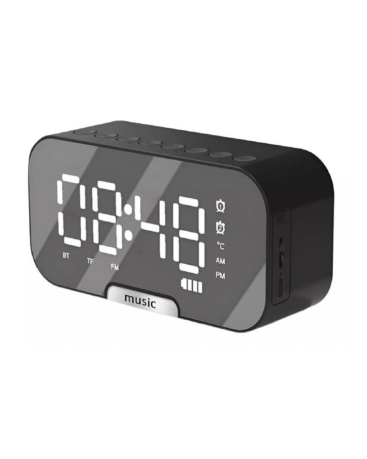 Radio Reloj Parlante Bluetooth Y Espejo Despertador Digital