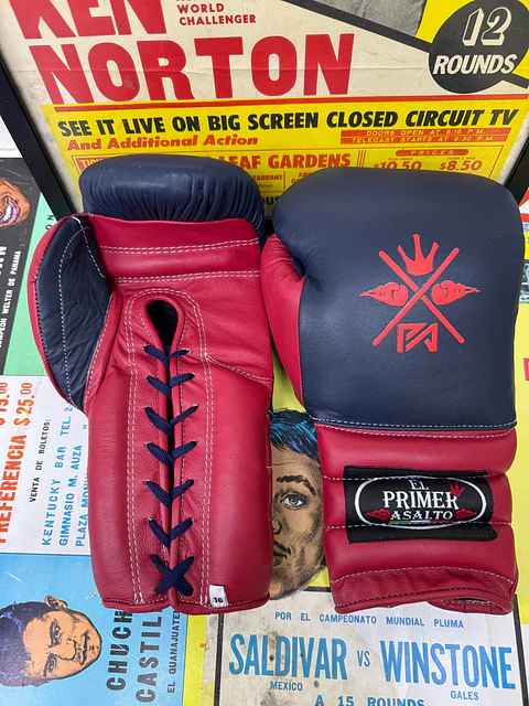 Guante de Box Tradicional Negro Rojo 16 oz.
