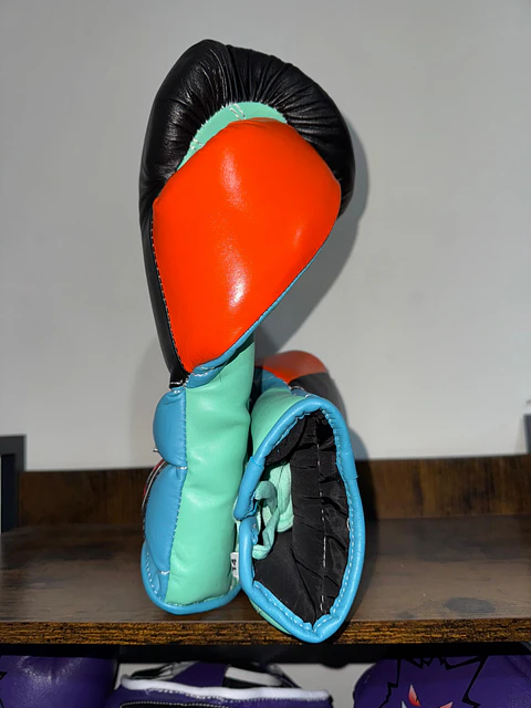 Guantes 14 Oz. Verde claro / Azul