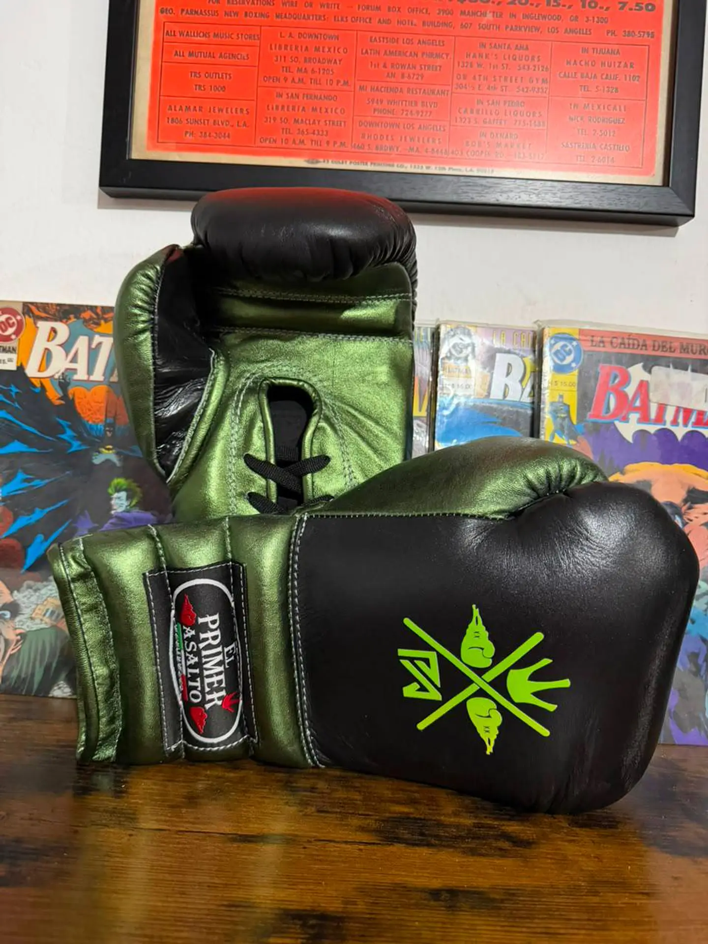 Guantes de Box Negro/Verde 1