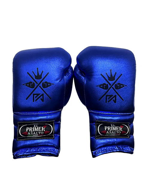 Guantes de Box Azul Metálico