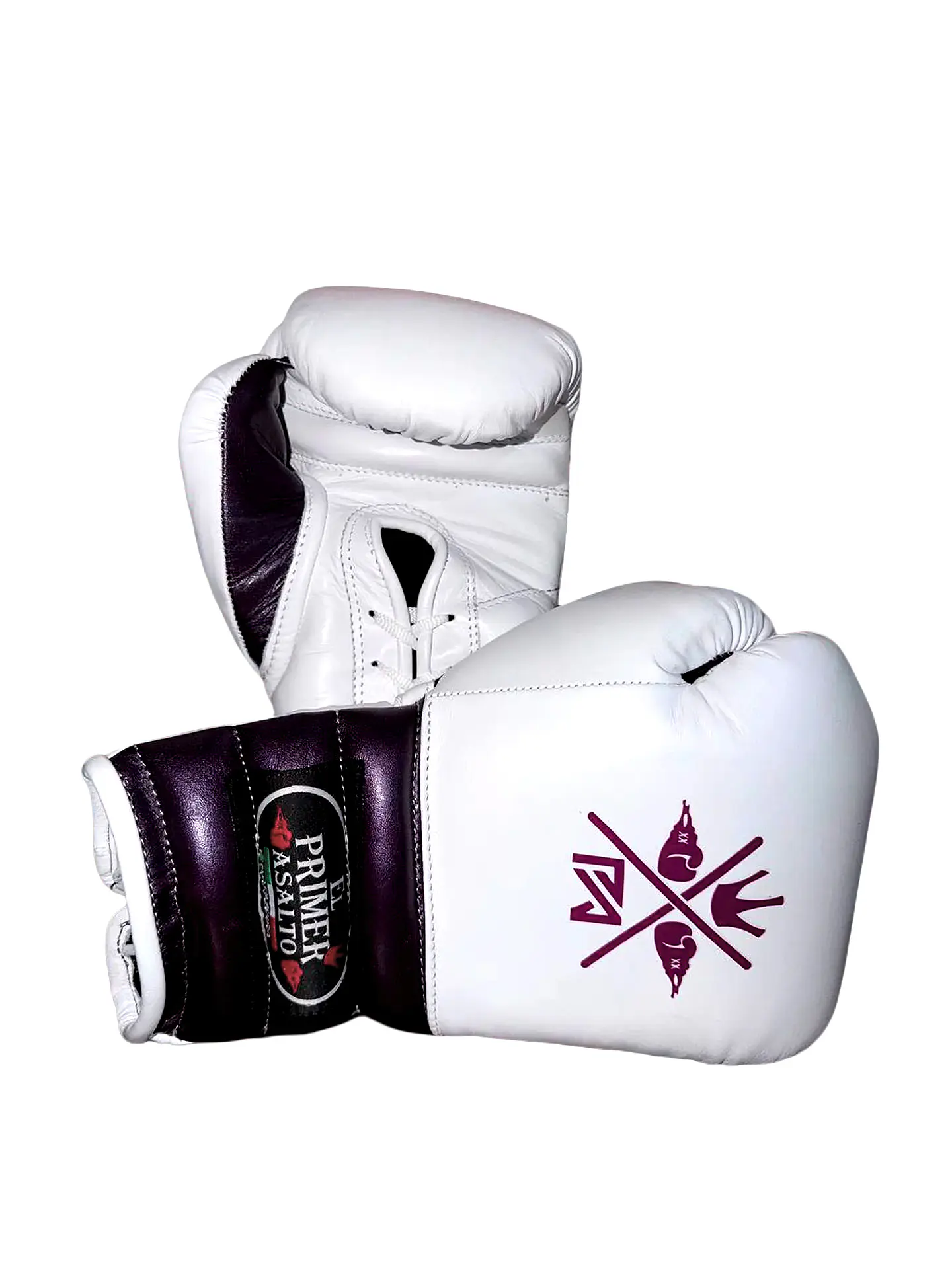 Guantes de Box Blanco/Morado 3
