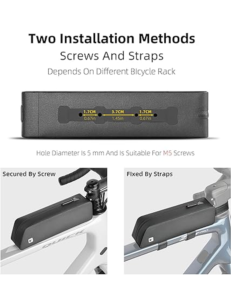 Rhinowalk Bolsa de marco de bicicleta impermeable 3