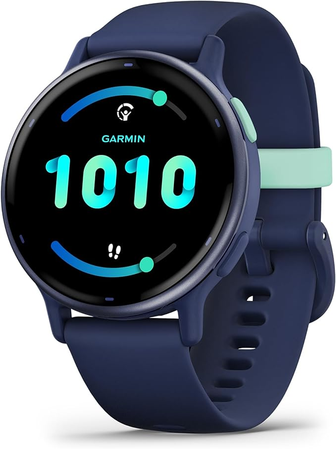 Garmin vívoactive 5, reloj inteligente GPS de salud y fitness, pantalla AMOLED, hasta 11 días de batería, azul marino 1
