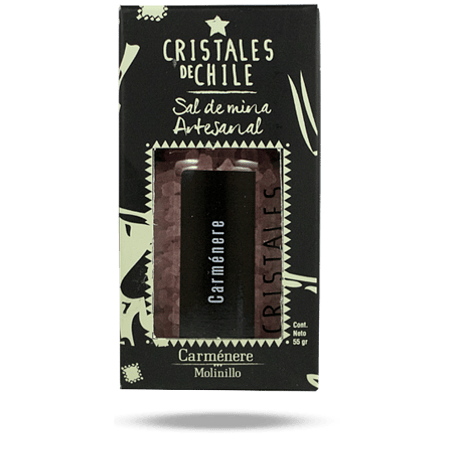 Molinillo sal de mar Carménere Cristales de Chile