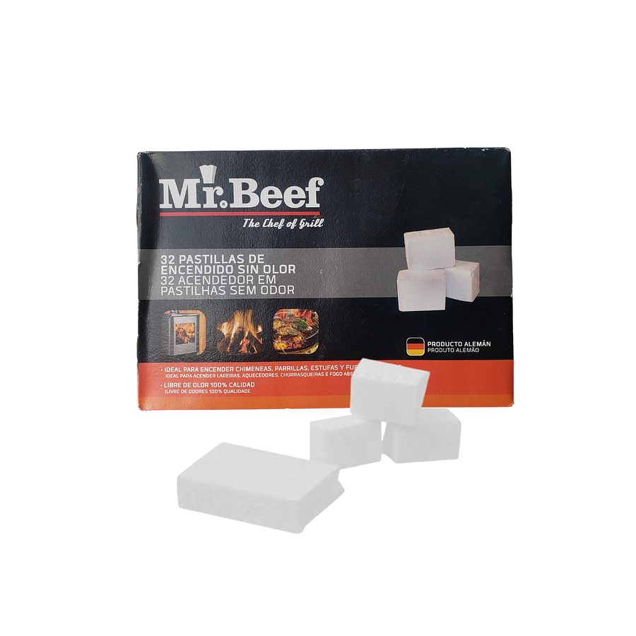 Caja 32 Pastillas de encendedor sin olor Mr Beef 