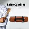 Bolso Porta Cuchillos 10unds Cuero Chile