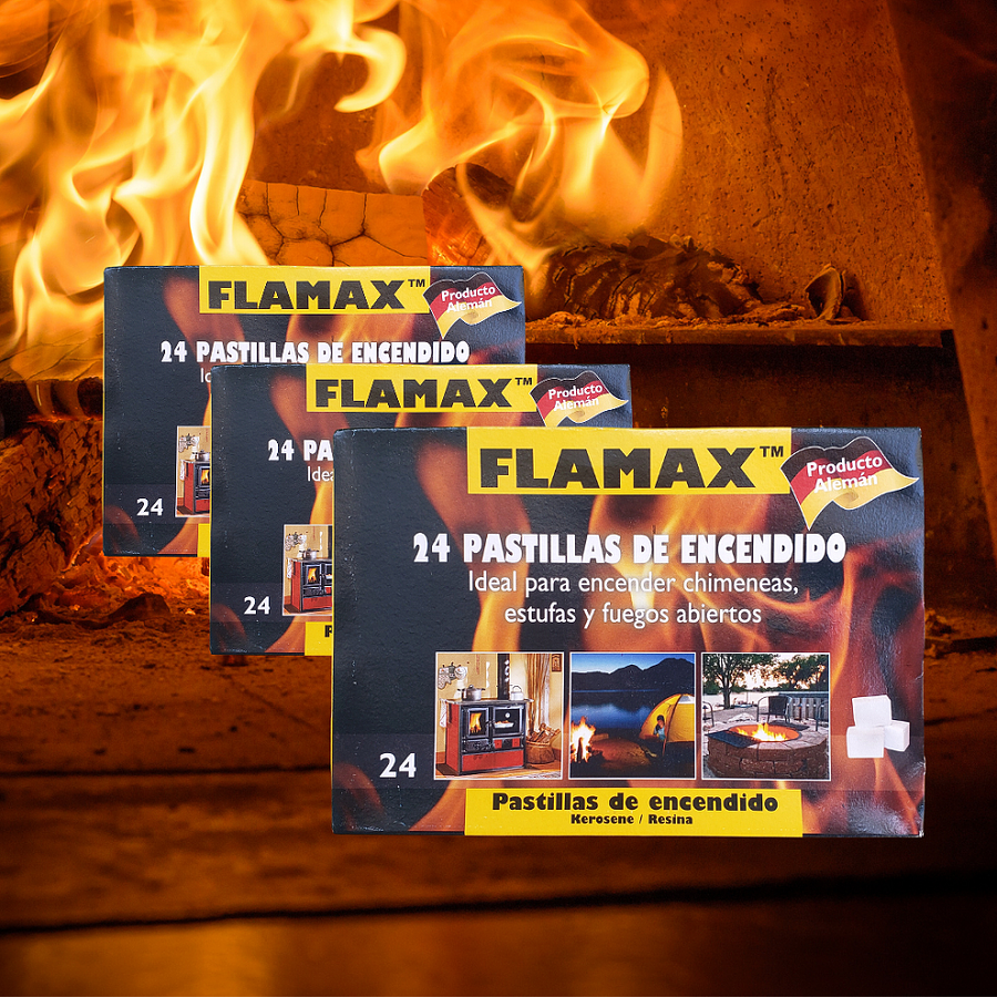 Pack 3 Cajas de 24 pastillas de iniciador de fuego FLAMAX 