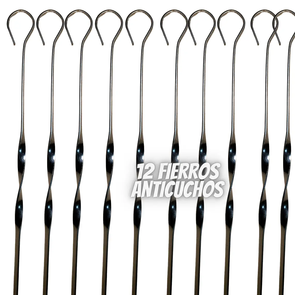 Pack 12 Fierros para Anticuchos asado  1
