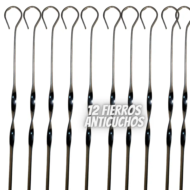 Pack 12 Fierros para Anticuchos asado  1