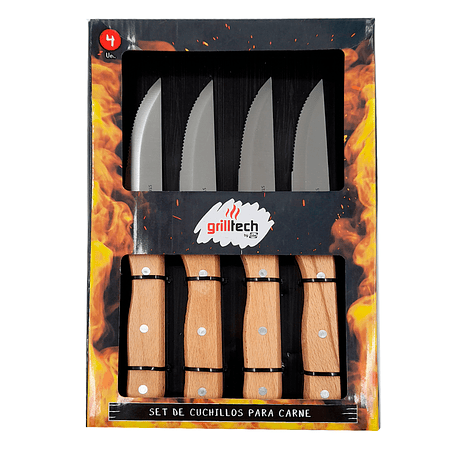 Set 4 Cuchillos Carne Grilltech