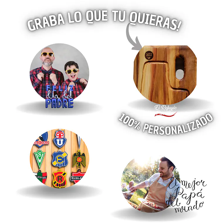 Tabla Nativa Tamaño 40-60cm Grabado Láser Personalizado 6