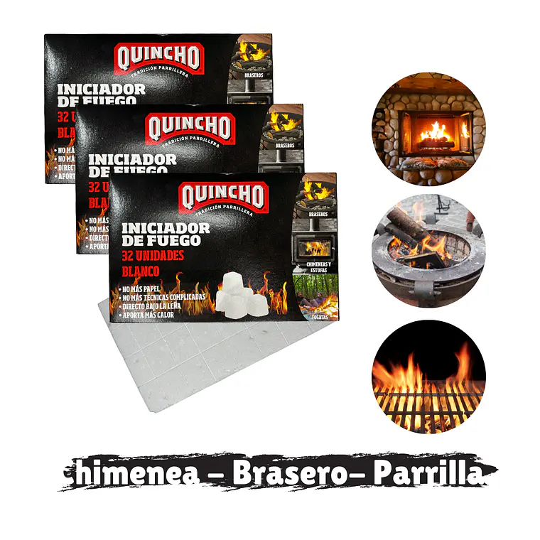 Iniciador De Fuego Para Parrilla Chimenea Caja Master White 2