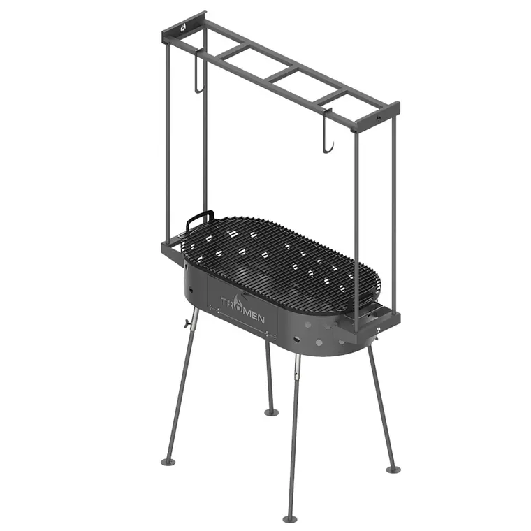 Parrilla Para Asados A Carbón Premium Tromen Duomo Oval + Accesorios 1