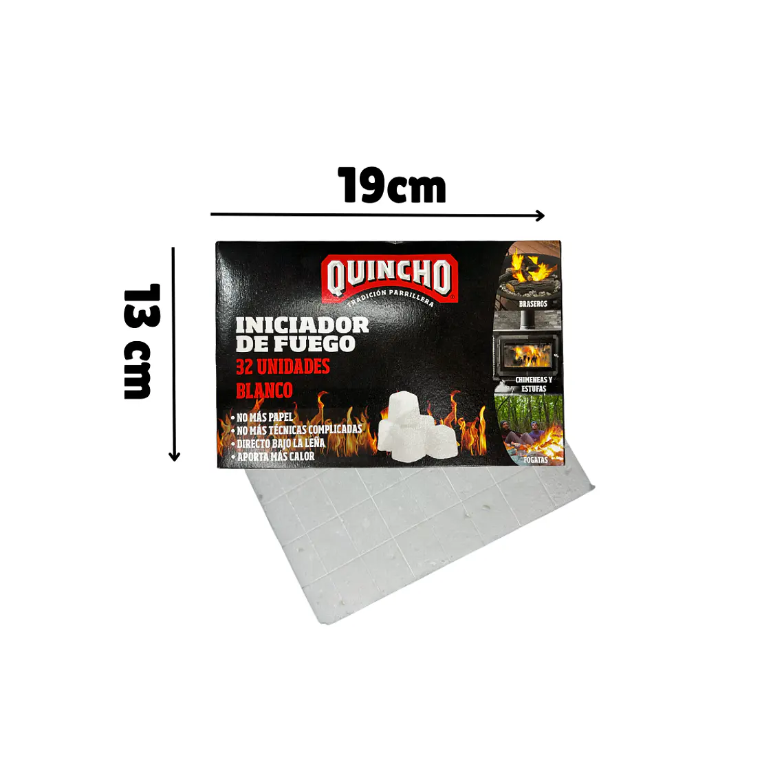 Caja 32 pastillas de Iniciador de Fuego Quincho 3