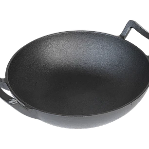 Wok Fierro Fundido Cocina Sarten Premium 31 Cm Quincho Bbq