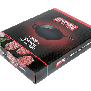 Sarten Fierro Fundido 30 Cm Con Vaciador Quincho Bbq
