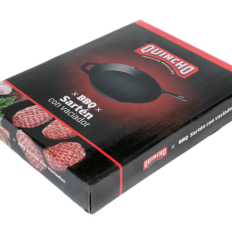 Sarten Fierro Fundido 30 Cm Con Vaciador Quincho Bbq 2