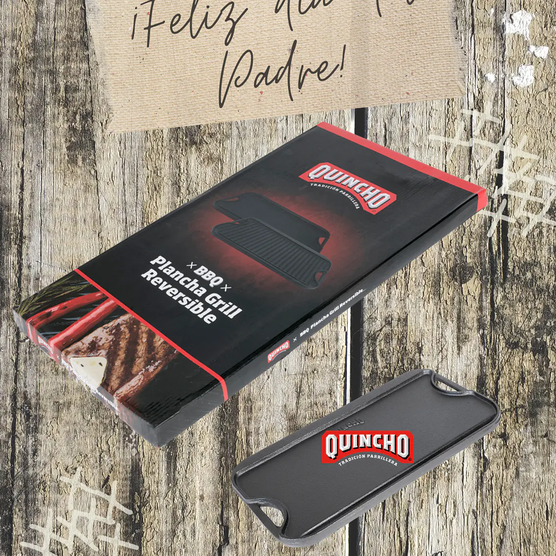 Plancha Grill Hierro Fundido Reversible Premium Quincho Bbq 3