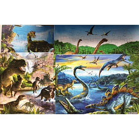 J124 X4 PUZZLES CARTON DONOSAURIOS