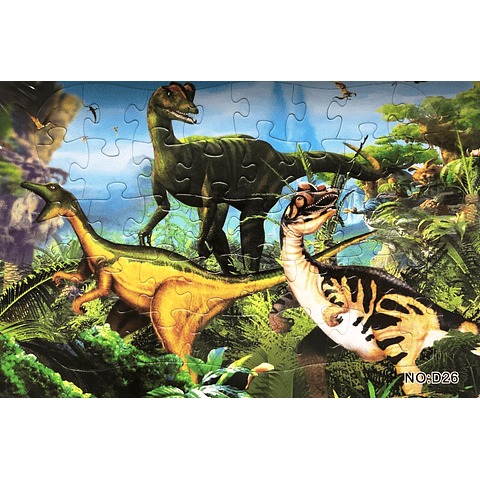 J124 X4 PUZZLES CARTON DONOSAURIOS