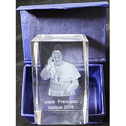 GF32886 FIGURA ACRÍLICO 3D  PAPA FRANCISCO