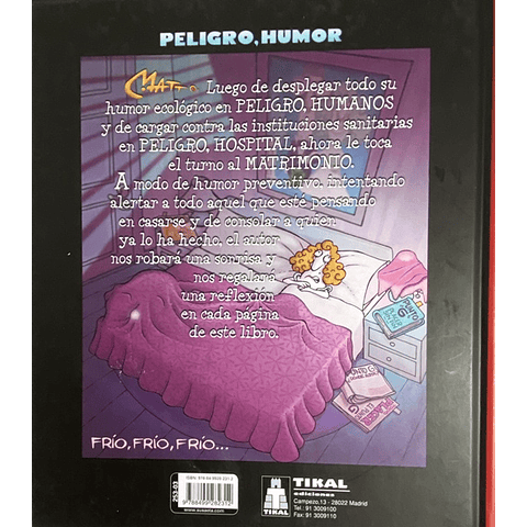 BK1094 LIBRO DE HUMOR PARA ADULTOS "PELIGRO MATRIMONIO" 