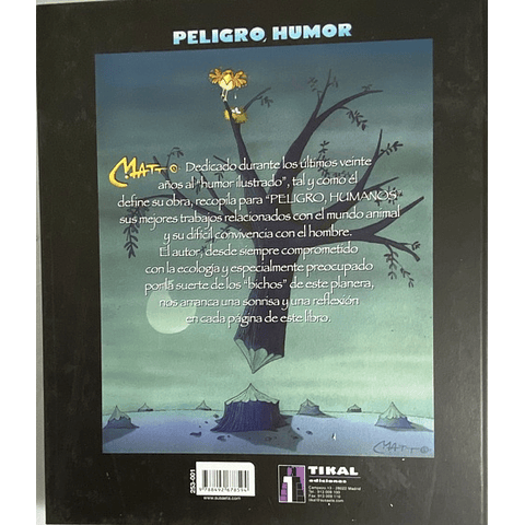 BK1096 LIBRO DE HUMOR PARA ADULTOS "PELIGRO HUMANOS"