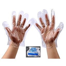 A PE100 GUANTES PLASTICOS X 100 UNID