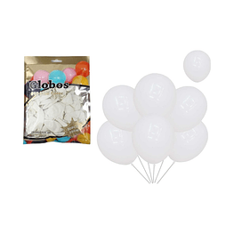 Globos Blanco 25cm 50pcs 