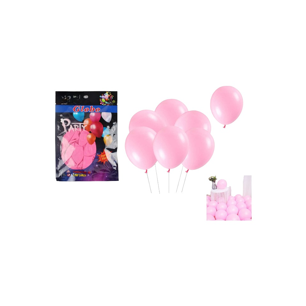 Globos Rosado 25pcs 25 Cm