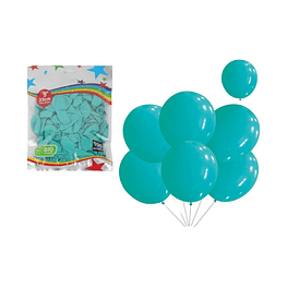 Globos Azul Tiffany 23 Cm 100 Pcs 