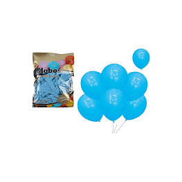 Globos Celeste  25cm 50 Pcs 