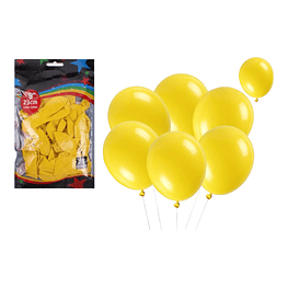 Globos Amarillo 23 cm 25 pcs 