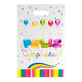 Bolsa Para Dulces Feliz Cumpleaños 10pcs 16.5x25cm