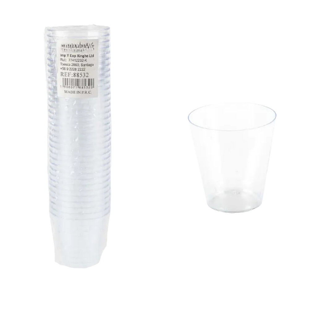 Vasos acrilicos shot transparente 40 ML 30 pc