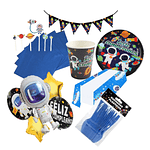 KIT CUMPLEAÑOS  ASTRONAUTA 12 NIÑOS