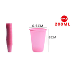 Vasos Plásticos 200 ml Rosa Claro 50 Pcs