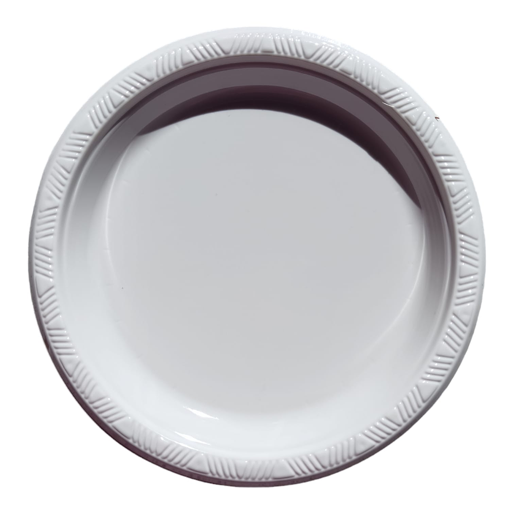 Platos Plastico Blanco 18 Cm 10 Pcs