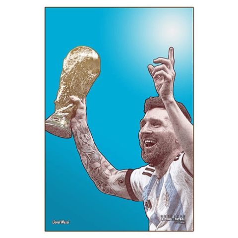POSTERS - ASTROS DEL FUTBOL: Messi - Copa