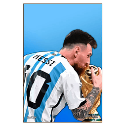 POSTERS - ASTROS DEL FUTBOL: Messi - Besando la Copa
