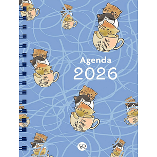 Agenda Genérica 2026 GATOS (DOS PAGINAS POR SEMANA) (ANILLADA) 