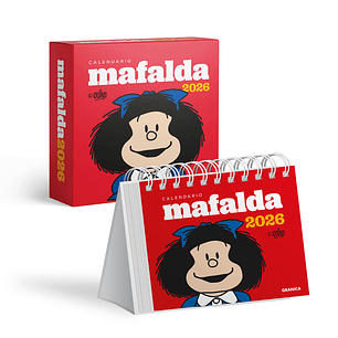 Mafalda 2026 Calendario Caja - Rojo