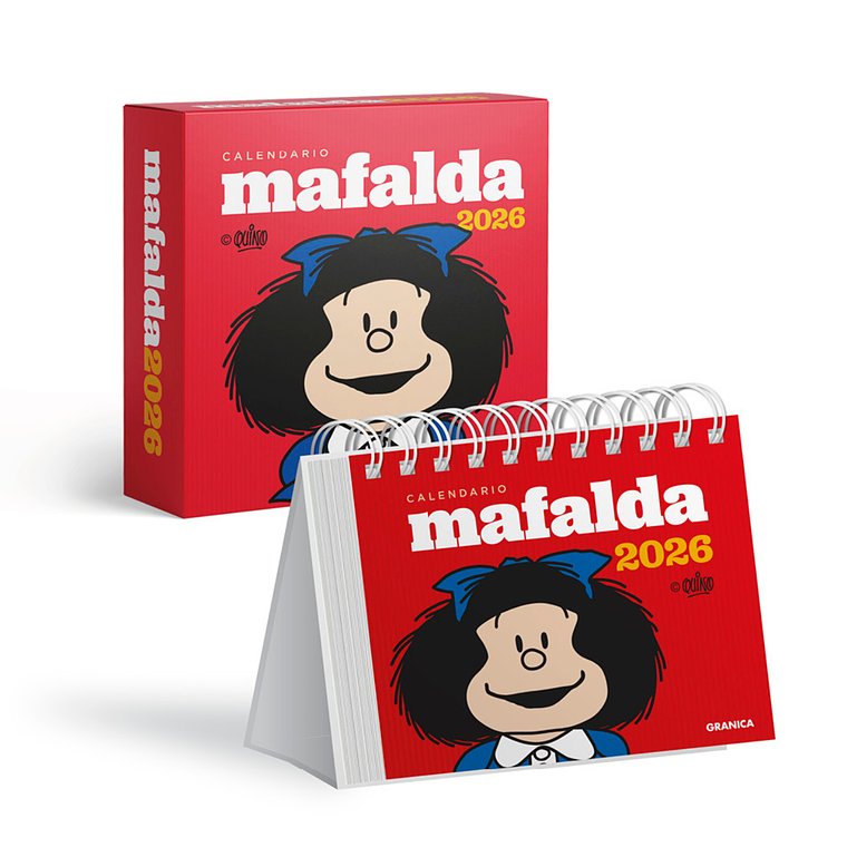 Mafalda 2026 Calendario Caja - Rojo 1